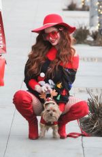 PHOEBE PRICE Out with Her Dog in Los Angeles 12/19/2019