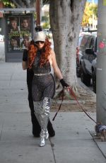 PHOEBE PRICE Out with Her Dog in Los Angeles 12/30/2019
