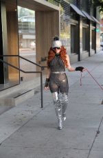 PHOEBE PRICE Out with Her Dog in Los Angeles 12/30/2019