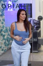 Pregnant CHLOE GOODMAN at Her Clinic Opiah Cosmetics in Hove 12/22/2019