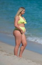 Pregnant ISKRA LAWRENCE in Bikini at a Beach in Miami 12/05/2019