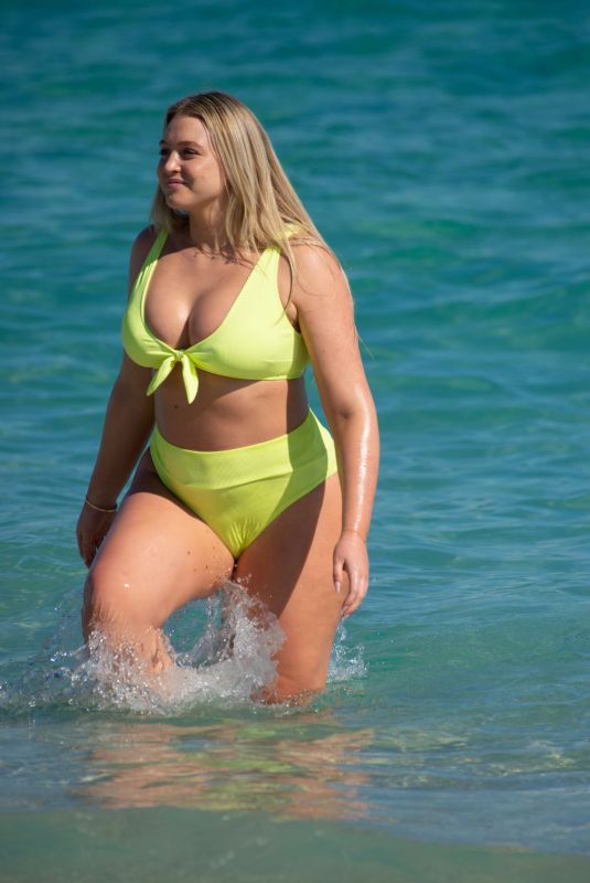 Pregnant ISKRA LAWRENCE in Bikini at a Beach in Miami 12/05/2019