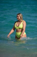 Pregnant ISKRA LAWRENCE in Bikini at a Beach in Miami 12/05/2019