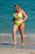 Pregnant ISKRA LAWRENCE in Bikini at a Beach in Miami 12/05/2019