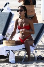 RACQUEL NATASHA in Bikini at a Beach in Miami 11/12/2019