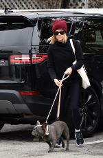 REESE WITHERSPOON Out with her Dog Pepper in Brentwood 12/08/2019