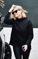 REESE WITHERSPOON Out with her Dog Pepper in Brentwood 12/08/2019