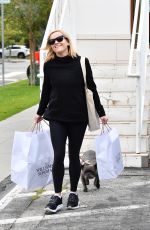 REESE WITHERSPOON Out with her Dog Pepper in Brentwood 12/08/2019