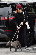REESE WITHERSPOON Out with her Dog Pepper in Brentwood 12/08/2019