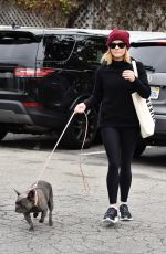 REESE WITHERSPOON Out with her Dog Pepper in Brentwood 12/08/2019