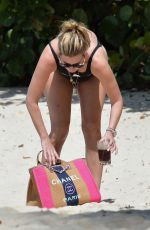 RHEA DURHAM in Adidas Swimsuit on the Beach in Barbados 12/30/2019