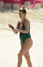 RHEA DURHAM in Swimsuit on the Beach in Barbados 12/28/2019