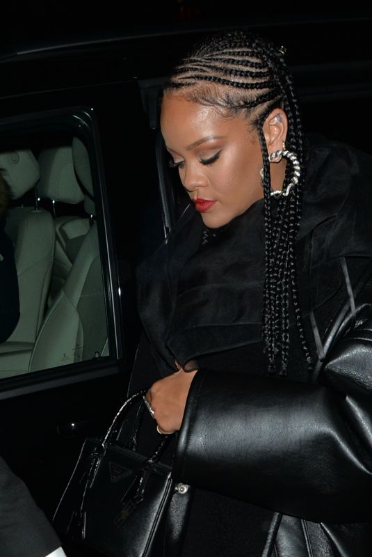 RIHANNA Arrives at Giorgio Armani’s Fashion Awards After-party in London 12/02/2019