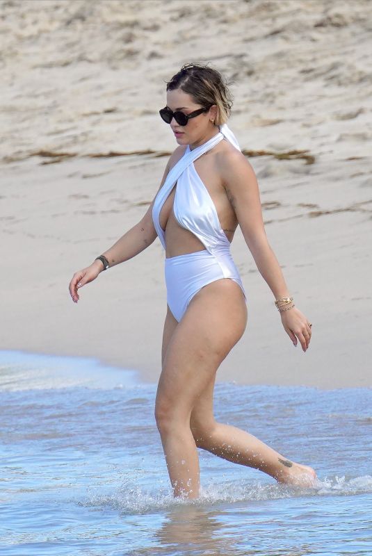 RITA ORA in Swimsuit on the Beach in St Barthelemy 12/21/2019