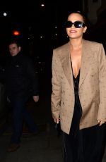 RITA ORA Leaves Ours Restaurant in London 12/07/2019