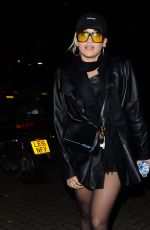 RITA ORA Leaves Vas J. Morgans Birthday Party at Laylow in London 12/03/2019