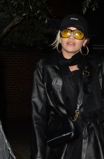 RITA ORA Leaves Vas J. Morgans Birthday Party at Laylow in London 12/03/2019