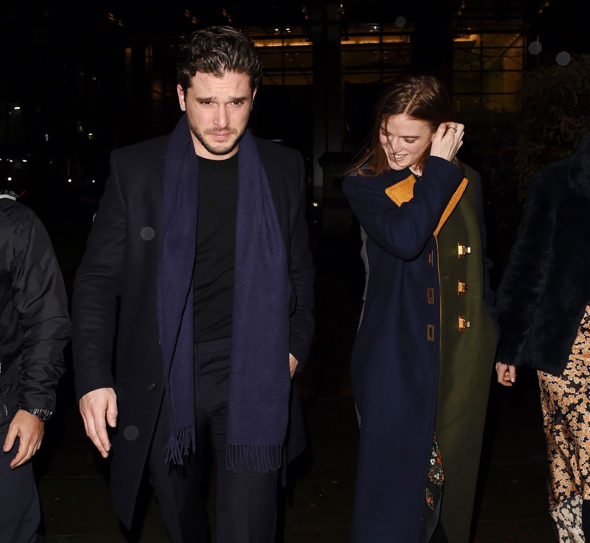 ROSE LESLIE and Kit Harington Leaves Night Out in London 12/10/2019 ...