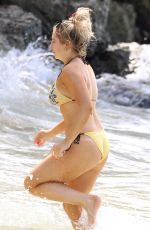 SAFFRON BARKER in Bikini at a Beach in Barbados 12/28/2019