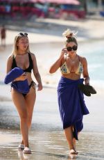 SAFFRON BARKER in Bikini Top at Sandy Lane Beach in Barbados 12/27/2019