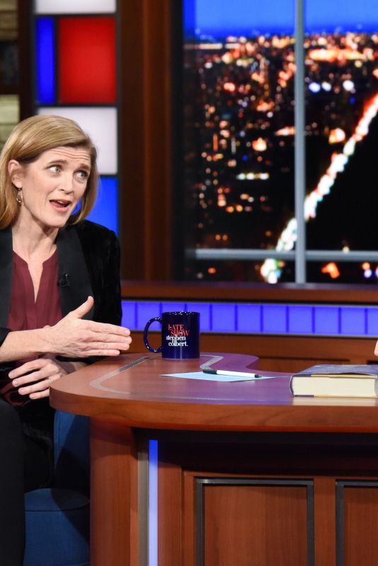 SAMANTHA POWER at Late Show with Stephen Colbert 12/11/2019