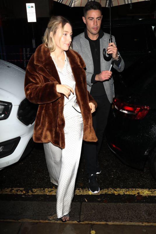 SAOIRSE RONAN Arrives at Zoe Ball Breakfast Show in London 12/17/2019