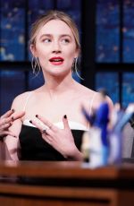 SAOIRSE RONAN at Late Night with Seth Meyers in New York 12/10/2019