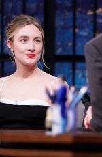 SAOIRSE RONAN at Late Night with Seth Meyers in New York 12/10/2019