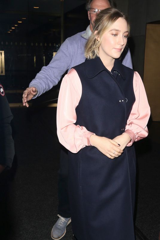 SAOIRSE RONAN Leaves Today Show in New York 12/10/2019