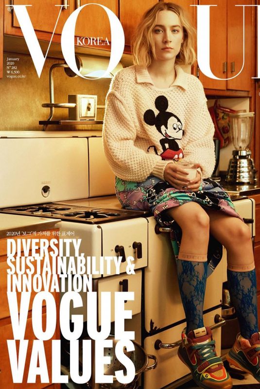 SAOIRSE RONAN on the Cover of Vogue Magazine, Korea January 2020