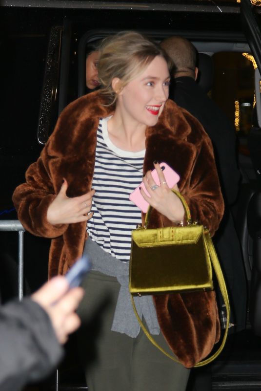 SAOIRSE RONNAN Arrives at NBC Studios in New York 12/10/2019