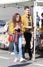 SARAH HYLAND and Wells Adams at Farmers Market in Los Angeles 12/15/2019