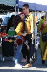 SARAH HYLAND and Wells Adams at Farmers Market in Los Angeles 12/15/2019