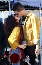 SARAH HYLAND and Wells Adams at Farmers Market in Los Angeles 12/15/2019