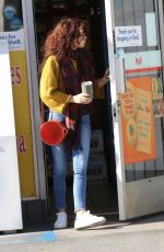 SARAH HYLAND and Wells Adams at Farmers Market in Los Angeles 12/15/2019