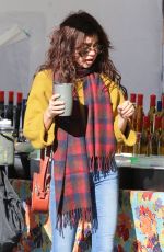 SARAH HYLAND and Wells Adams at Farmers Market in Los Angeles 12/15/2019