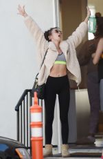SARAH HYLAND Leaves Pilates Class in Los Angeles 12/16/2019