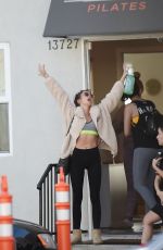 SARAH HYLAND Leaves Pilates Class in Los Angeles 12/16/2019