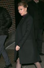 SCARLETT JOHANSSON Arrives at Late Show with Stephen Colbert in New York 12/05/2019