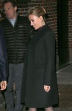 SCARLETT JOHANSSON Arrives at Late Show with Stephen Colbert in New York 12/05/2019