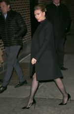 SCARLETT JOHANSSON Arrives at Late Show with Stephen Colbert in New York 12/05/2019