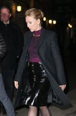 SCARLETT JOHANSSON Arrives at Late Show with Stephen Colbert in New York 12/05/2019
