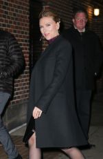 SCARLETT JOHANSSON Arrives at Late Show with Stephen Colbert in New York 12/05/2019