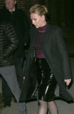 SCARLETT JOHANSSON Arrives at Late Show with Stephen Colbert in New York 12/05/2019