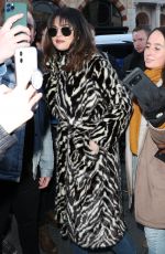 SELENA GOMEZ Arrives at Capital Breakfast Radio Studios in London 12/11/2019