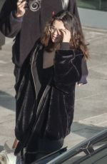 SELENA GOMEZ at Heathrow Airport in London 12/02/2019
