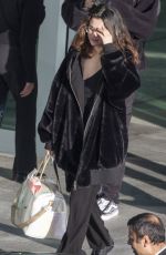 SELENA GOMEZ at Heathrow Airport in London 12/02/2019