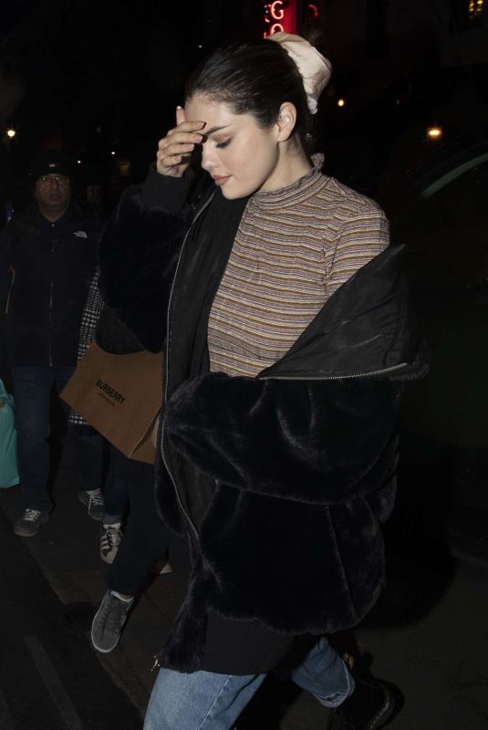 SELENA GOMEZ at Patara Thai Restaurant in London 12/03/2019