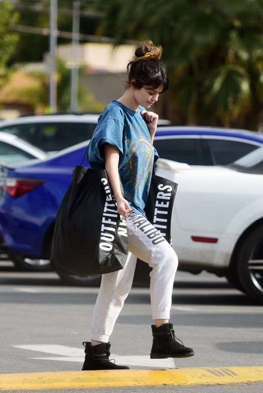 SELENA GOMEZ Shopping at Urban Outfitters in Los Angeles 12/18/2019
