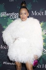 SERAYAH at Amfar Generationcure Holiday Party in New York 12/10/2019